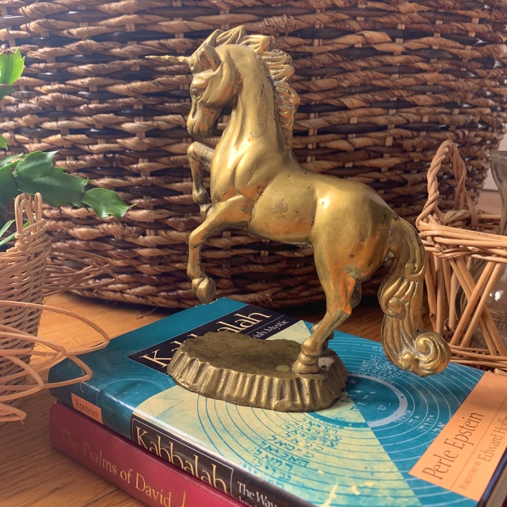 Solid Brass Mid Century Unicorn - Picture 2 of 13